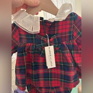 Janie and Jack Red Plaid Kids Formal Dress